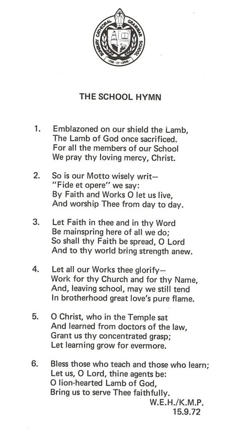 School Hymn .
